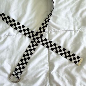 UO D-ring checkered belt